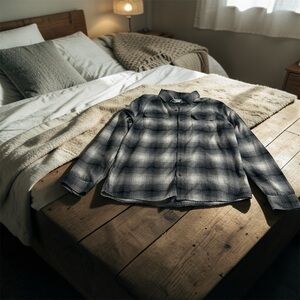 Linksoul Black & White Plaid Button-Down Shirt